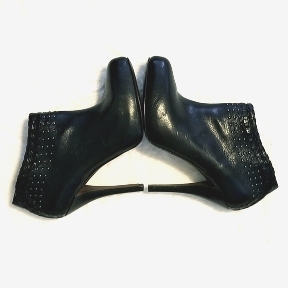 Enzo Angiolini Leather Studded Heeled Booties - Picture 2 of 7